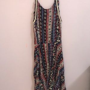 patterned maxi dress